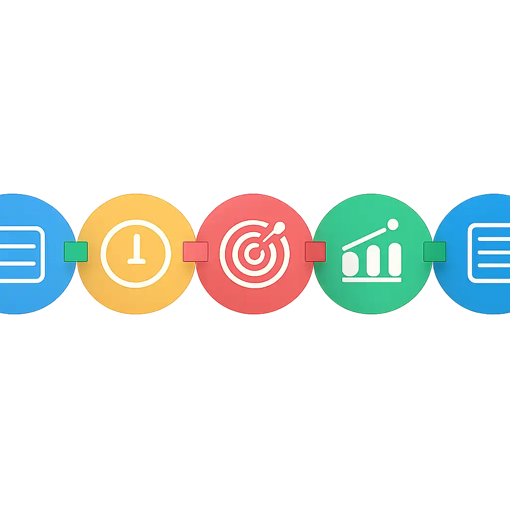 Five numbered circular icons connected by arrows in a horizontal flow, shillong teer result: Rules, Timings and Results