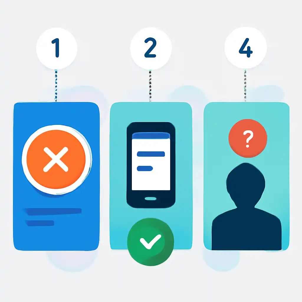 Annotated step diagram: common beginner mistakes process with numbered callouts, Shillong Teer Result